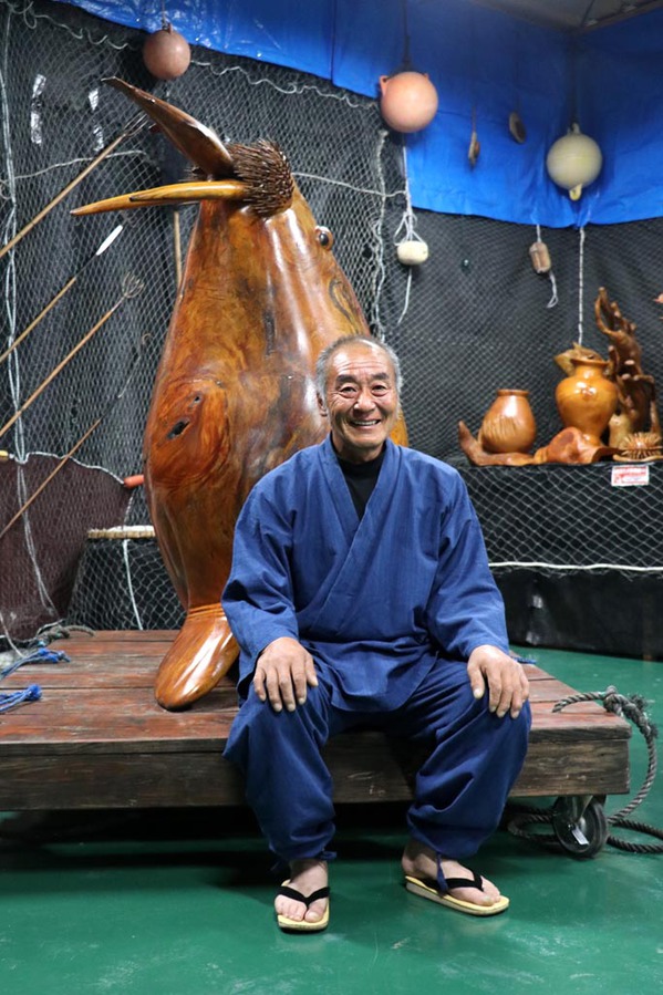 野田村 木彫りの魚美術館「魚の番屋」深渡栄一さん